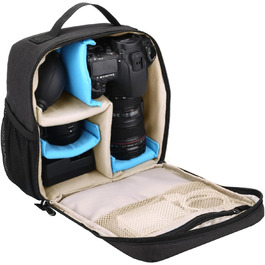 Чохол-вставка для камери BAIGIO з м'якою підкладкою, захисний, для об'єктивів та фотообладнання Sony, Canon, Nikon (чорний)