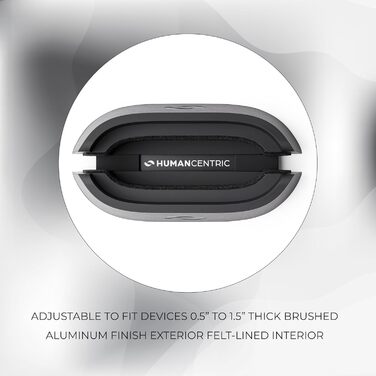 HumanCentric Adjustable Laptop Stand & Dock - Leather & Aluminum - for MacBook Pro & Laptops (0.5-1.5