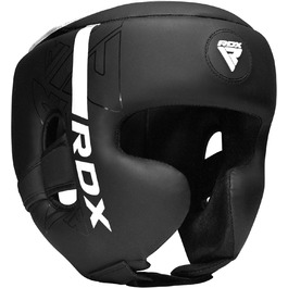 RDX Headgear for Kickboxing, Combat Sports, MMA Training - Maya Hide Leather Sparring Headguard, Boxing Helmet, Krav Maga, Muay Thai, Karate & Taekwondo Headgear - Multi-Impact White M