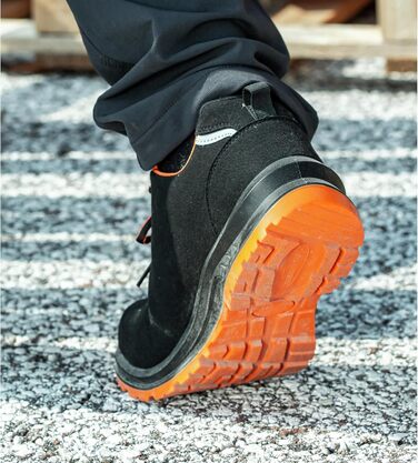 Робочі черевики WÜRTH MODYF Cruise S3 чорно-помаранчеві - металеві, водонепроникні, розміри 35-48, для жінок та чоловіків