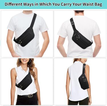 Чоловіча/жіноча поясна сумка на пояс, унісекс, 60 см, для подорожей, активного відпочинку, собак, чорна