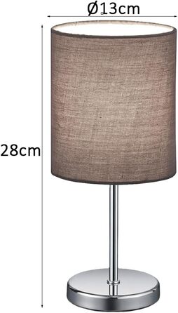 Торшер Reality Leuchten Jerry R50491011 - металевий, нікель матовий, з сірим абажуром, цоколь E14