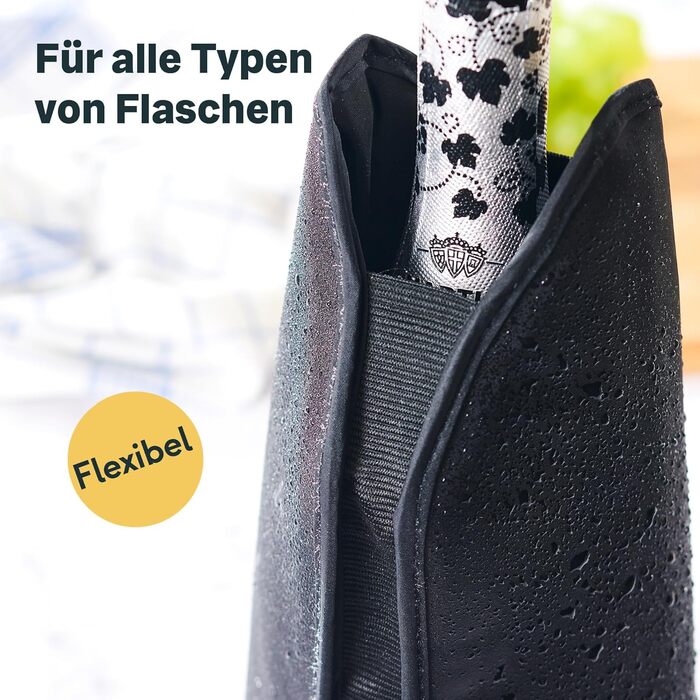 Weinmanschette für Flaschen 2er Set - Bottle Cooler Set for Wine, Prosecco & Champagne - Cooling Sleeve for On the Go