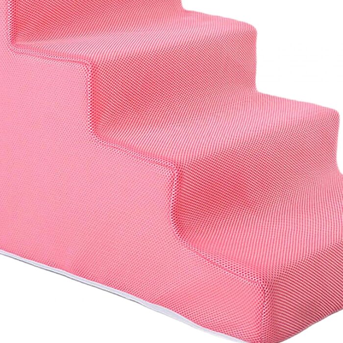 Сходинки для тварин Sharplace з 4 сходинок, рожеві: безпечні та зручні для собак та котів