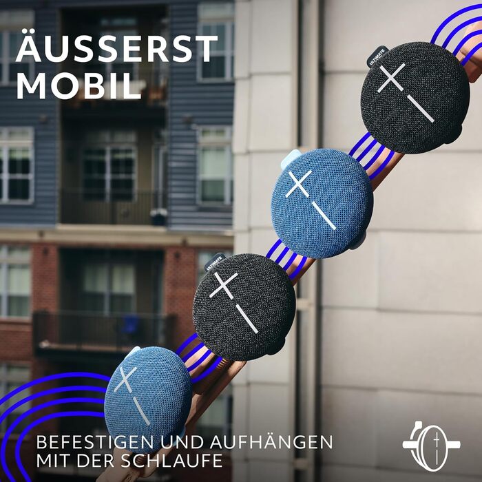 Портативна Bluetooth колонка Ultimate Ears MINI ROLL: Водонепроникна, пилозахисна (IP67), потужний бас, 40м радіус дії - Gentle Black