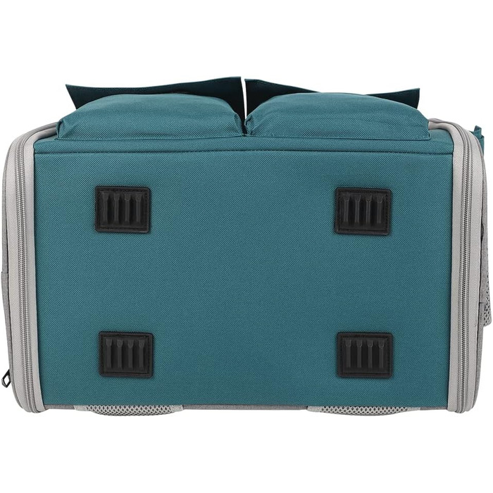 Транспортна сумка для домашніх тварин: котів та собак до 10 кг, рюкзак, дихаюча, складана, блакитна, для подорожей, схвалена авіакомпаніями