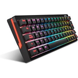 KROM Kabala – Бездротовий ігровий набір: клавіатура RGB з мембранними клавішами, миша з DPI 800-4800, іспанська розкладка, сумісний з PC, чорний (класичний)