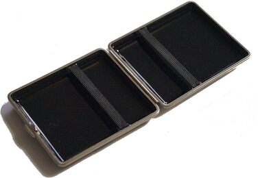 GERMANUS Cigarette Case, Made in Germany, Black Leather, 85 mm II