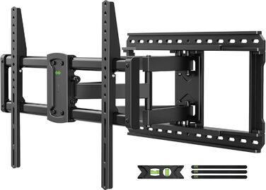 Кріплення для телевізора USX-MOUNT настінне поворотне нахилене, 37-90 дюймів, VESA 600x400 мм, до 60-68 кг, універсальне з висувними подвійними руками