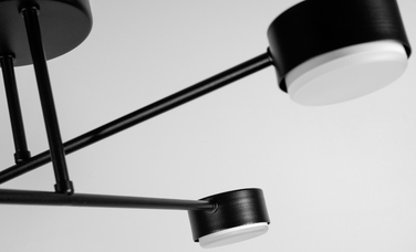 Підвісна люстра Glimex Black на 4 цоколі GX53