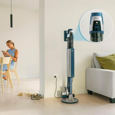 Бездротовий пилосос Cecotec Conga Rockstar 5500 Hurricane Station Flex Max: 220AW, 700W, станція самостійного очищення, 90 хв роботи, антизаплутувальна щітка, гнучкий шланг, циклонна технологія