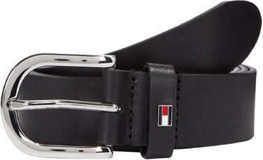 Ремінь жіночий Tommy Hilfiger New Danny шкіряний чорний (Masters Black) 90 см