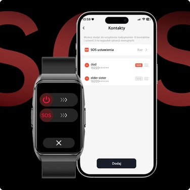 Смарт-годинник для літніх людей JG Smart EKG-650, українське меню, червоний