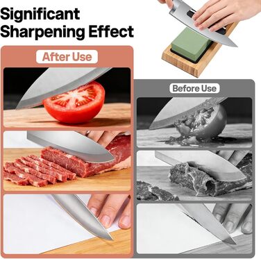 Набір для заточування ножів Messer Schärfen Schleifstein: професійний точило з гранями 400, 1000, 3000, 8000, шкіра, бамбукова основа, кутник