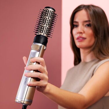 Cecotec AirBrush Gyro Elite: Ротаційна щітка для волосся з іонізацією, 5 насадок, 1100W, керамічне покриття, 3 температурні режими | Cecotec