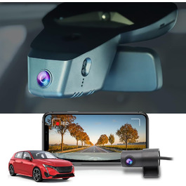 Відеореєстратор Fitcamx 4K для Peugeot 308 (2021-2025) з 64GB картою. OEM камера, WiFi, G-сенсор, WDR, Plug & Play