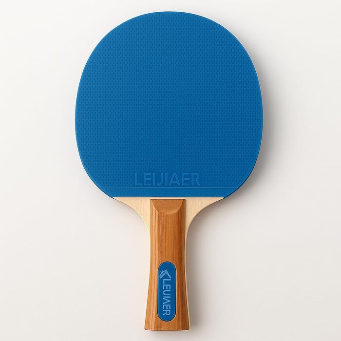 Набір для настільного тенісу Leijiaer: 4 преміум ракетки (2 сині, 2 рожеві), 8 м'ячів та сумка - професійні ракетки для гри в приміщенні та на вулиці, підійдуть дітям та дорослим