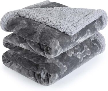 Водонепроникний коврик для собак PETTOM, 145 x 127 см, Sherpa Fleece, захист дивану, сірий