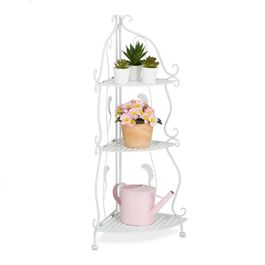 Поличкова система Relaxdays кутова, біла, металева, з 3 полицями