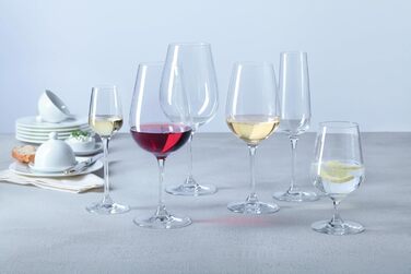 LEONARDO HOME Red Wine Glasses, Glass, Set of 6 (Pack of 1), 6