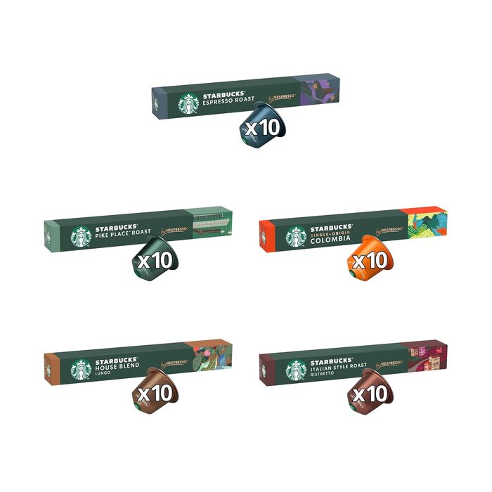 Кавові капсули Starbucks Espresso Roast для Nespresso, набір 10х10 (100 капсул), інтенсивний смак