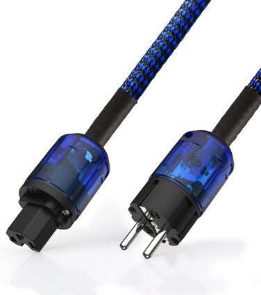 Hi-Fi мережевий кабель Tertullus High End C15 для аудіосистем, штекер Schuko — C15, 1м (P037)