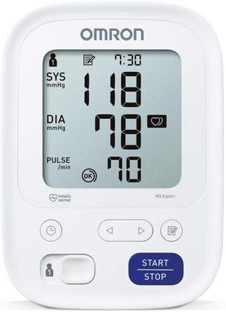 Тонометр OMRON Intelli IT HEM-7361T-EBK: вимірювання тиску та пульсу, Intellisense, клінічно перевірений, виявлення фібриляції передсердь, манжета 22-42 см, батарейки та сумка