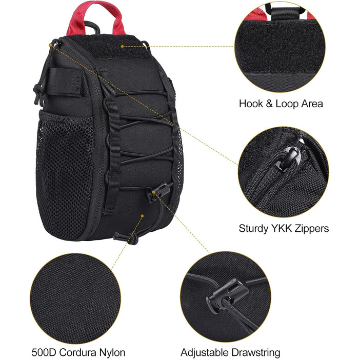 Тактична аптечка OneTigris EDC MOLLE, універсальна військова сумка IFAK для кемпінгу, туризму, велоспорту, альпінізму та полювання на відкритому повітрі