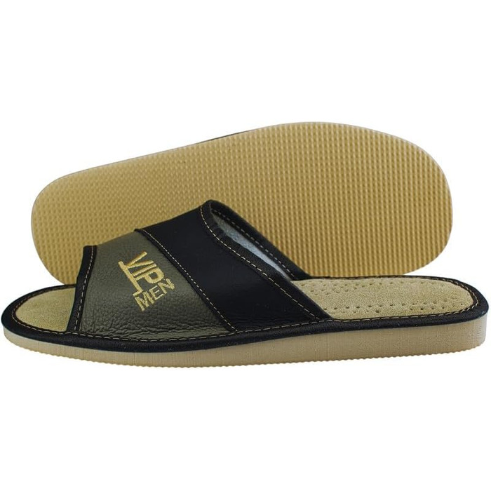 Чоловічі тапочки APREGGIO з натуральної шкіри – зручні та комфортні, сірого кольору, розмір 40-46 (EU 43)