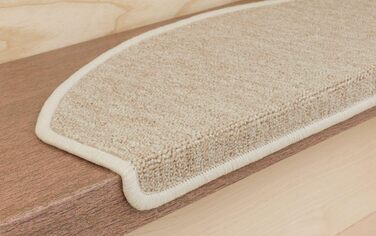Rambo 15-Piece Stair Treads - Non-Slip Carpet Set - 17 Colors (Including Beige)