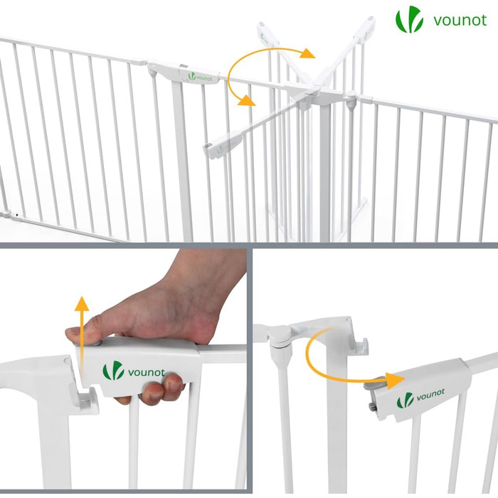 Захисна сітка для каміну Vounot, 375 см, з дверцятами, 6 елементів, металева, для дітей, чорна