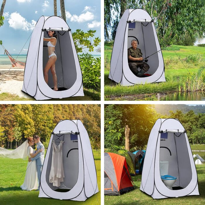 Pop-Up Privacy Tent - Portable Shower & Changing Tent for Beach, Camping, Fishing, Hiking - Waterproof, UV Protection, with Carry Bag
