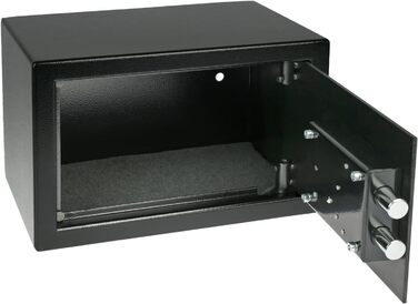 Меблевий сейф HMF 49200-02 Safe Tresor з ключем, чорний, 31x20x20 см