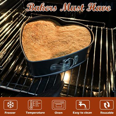 Форма для випічки Webake Springform Herz, 23 см, антипригарне покриття, у формі серця