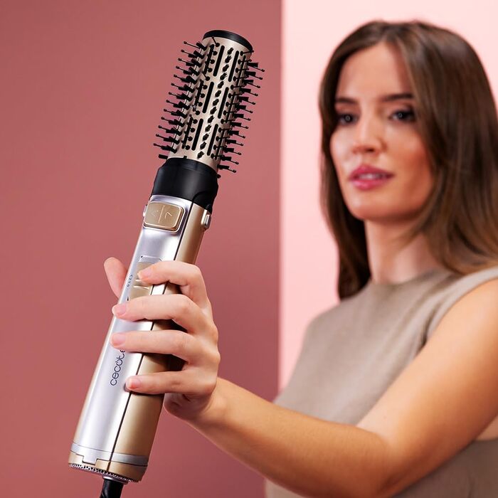 Cecotec AirBrush Gyro Elite: Ротаційна щітка для волосся з іонізацією, 5 насадок, 1100W, керамічне покриття, 3 температурні режими | Cecotec