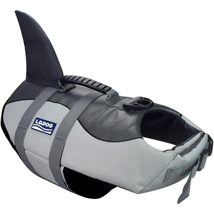 Aokay Pet Dog Swimming Vest Life Jacket Bathing Suit (M, Grey)