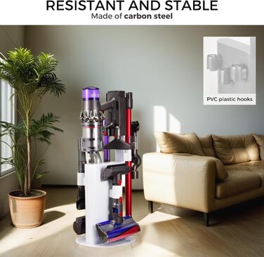 Насадка для пилососа MORANGO для Dyson V6, V7, V8, V10, V11, V15, DC30-DC74 - тримач для настінного кріплення без свердління