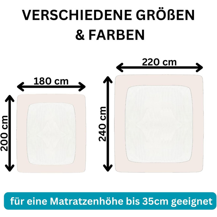Waterbed Fitted Sheet XXL Line Silver Oversize 200x220-220x240 190g/m² Fitted Sheet - linen