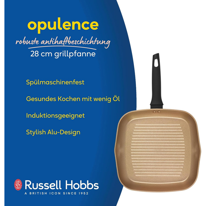 Сковорода гриль Russell Hobbs RH01674BEU7 28 см з антипригарним покриттям (індукція)