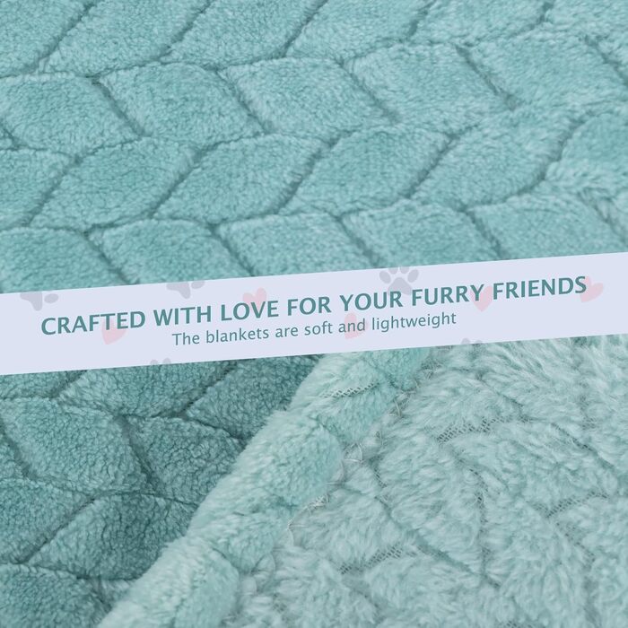 6 шт. м'які ковдри для собак та котів BVAGSS, фліс, фланель, 60 x 40 см, зелений колір