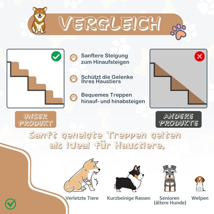 Сходинка для собак SMONTER: екологічна пандус для домашніх улюбленців, сірий, 1 шт.