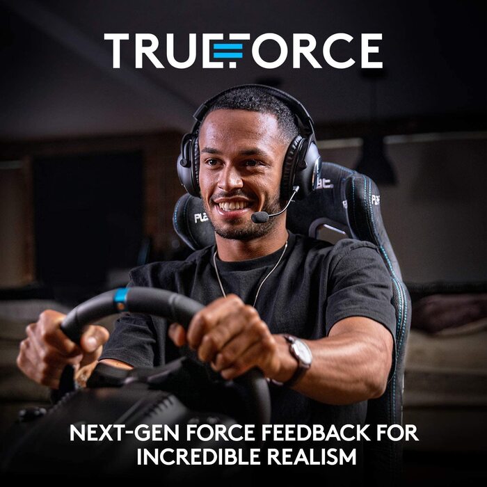 Руль Logitech G923 TRUEFORCE з педалями для Xbox Series X|S, Xbox One та PC, з реактивним педалем та системою подвійного зчеплення, чорний