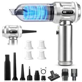 Акумуляторний міні-пилосос Citybee 25000Pa 4-в-1 для авто, дому та тварин (срібний)