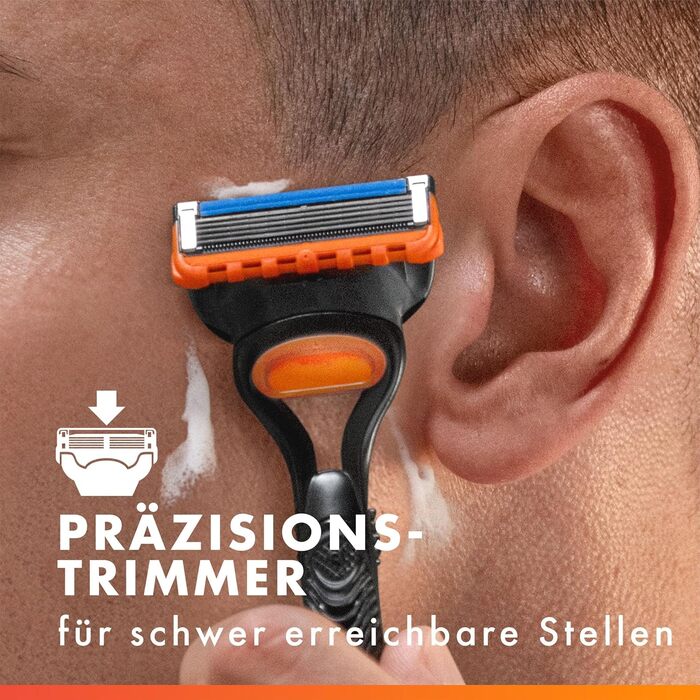 Смінні касети для гоління Gillette Fusion 5 для чоловіків, 12 шт, помаранчеві