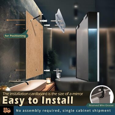 LED-дзеркало для ванної кімнати KWW з підсвічуванням, шафка-пенал, регулювання температури світла, антитуманне покриття, USB-роз'єми (2 дверцята, 80x70 см)