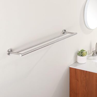 Тримач для рушників KES, подвійний, з нержавіючої сталі SUS304, 60 см, A2001S60