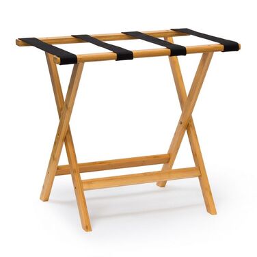 Relaxdays Bamboo Luggage Rack