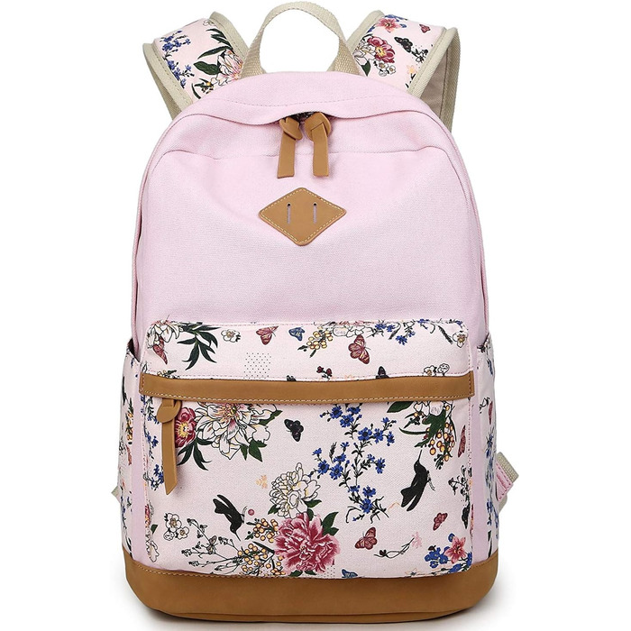 Рюкзак для дівчаток: легкий шкільний рюкзак, сумка для ноутбука, рожевий | для підлітків та подорожей