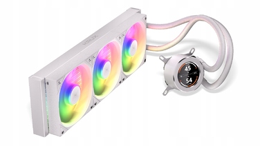 Рідинне охолодження AIO KRUX HydroGlance 360 ARGB LCD White, LCD-дисплей