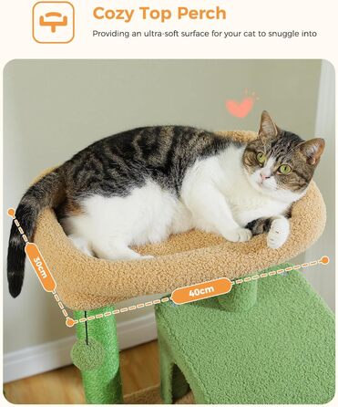 Кігтеточка-кімнатний комплекс PAWZ Road з гамаком, будиночком та м'яким покриттям, 116 см, зелений